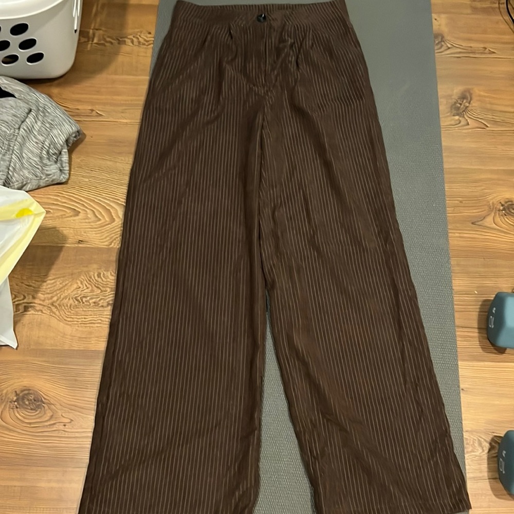 Brown corduroy trousers, Shein, size L